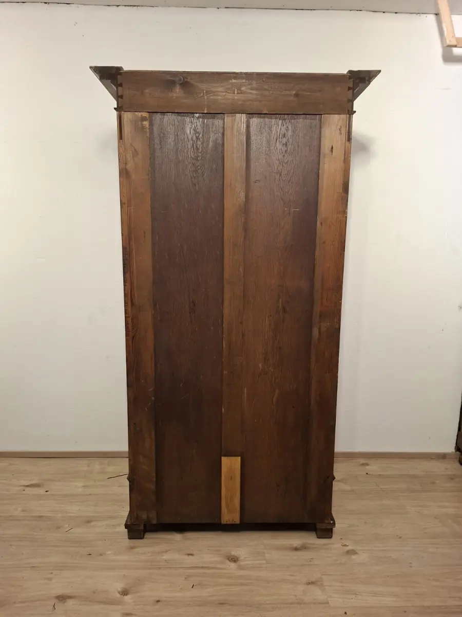Wäscheschrank Kleiderschrank Schlafzimmer Antik in Eiche ca. 19 Jh. 14