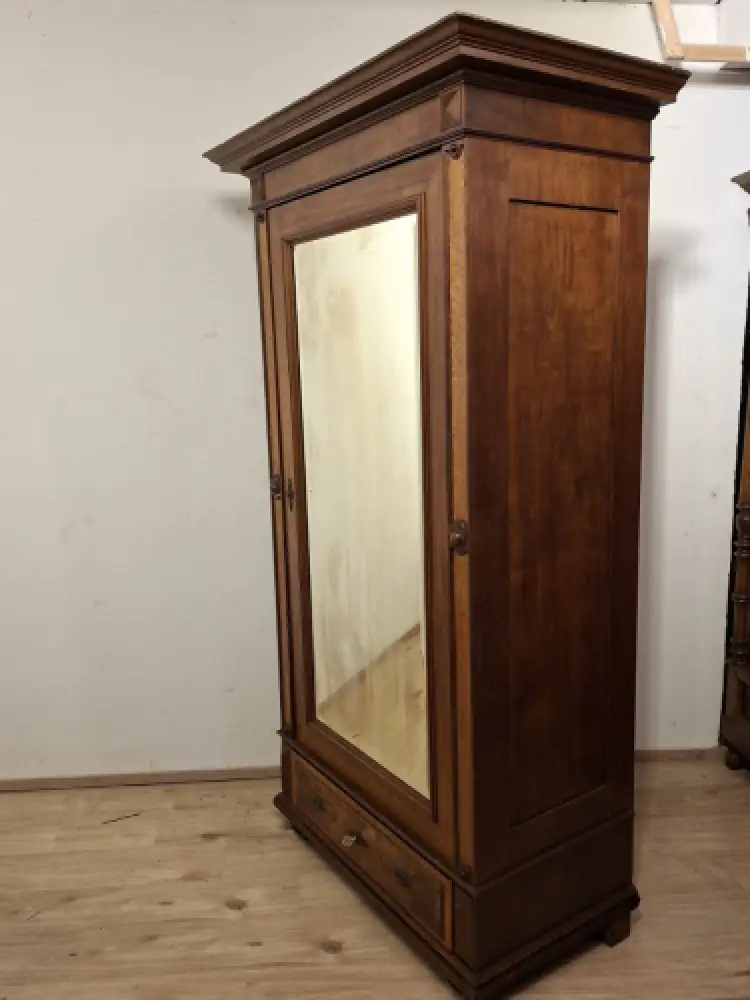 Wäscheschrank Kleiderschrank Schlafzimmer Antik in Eiche ca. 19 Jh. 3