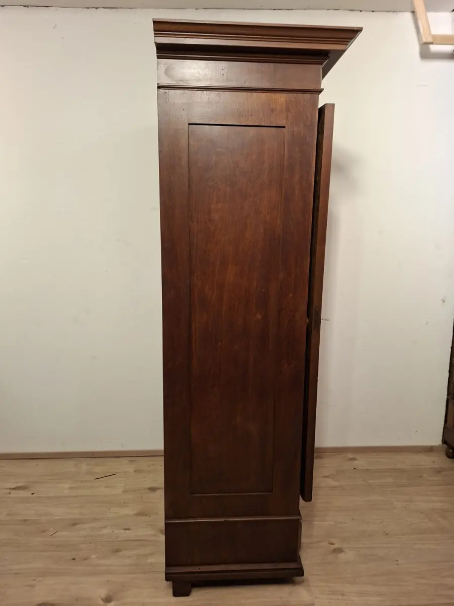 Wäscheschrank Kleiderschrank Schlafzimmer Antik in Eiche ca. 19 Jh. 4