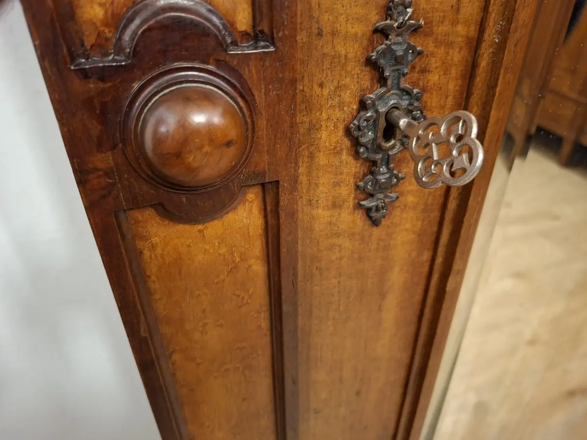 Wäscheschrank Kleiderschrank Schlafzimmer Antik in Eiche ca. 19 Jh. 6