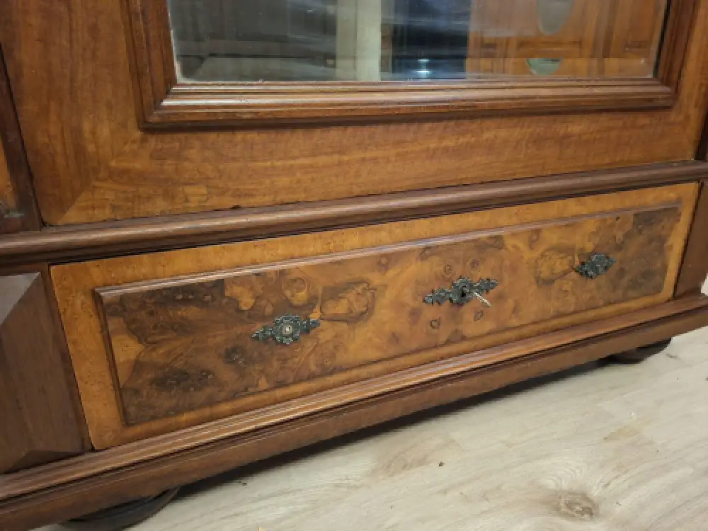 Wäscheschrank Kleiderschrank Schlafzimmer Antik in Eiche ca. 19 Jh. 8