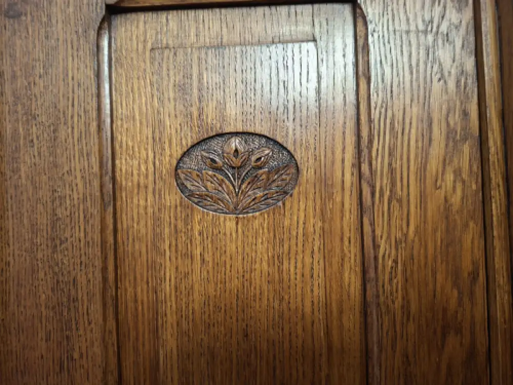 Wäscheschrank Kleiderschrank Schlafzimmer Antik in Eiche ca. 19 Jh. 10