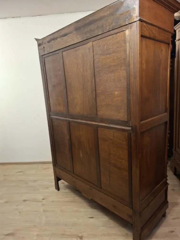 Wäscheschrank Kleiderschrank Schlafzimmer Antik in Eiche ca. 19 Jh. 2