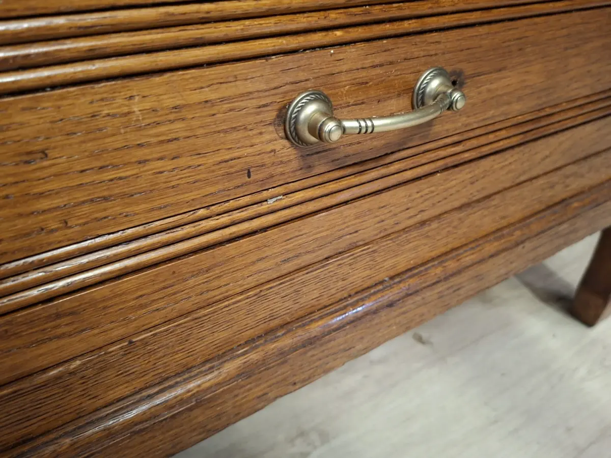 Wäscheschrank Kleiderschrank Schlafzimmer Antik in Eiche ca. 19 Jh. 5