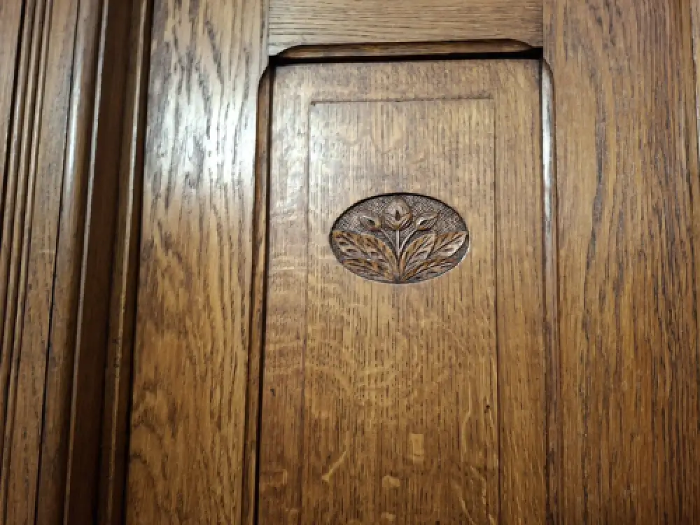 Wäscheschrank Kleiderschrank Schlafzimmer Antik in Eiche ca. 19 Jh. 8