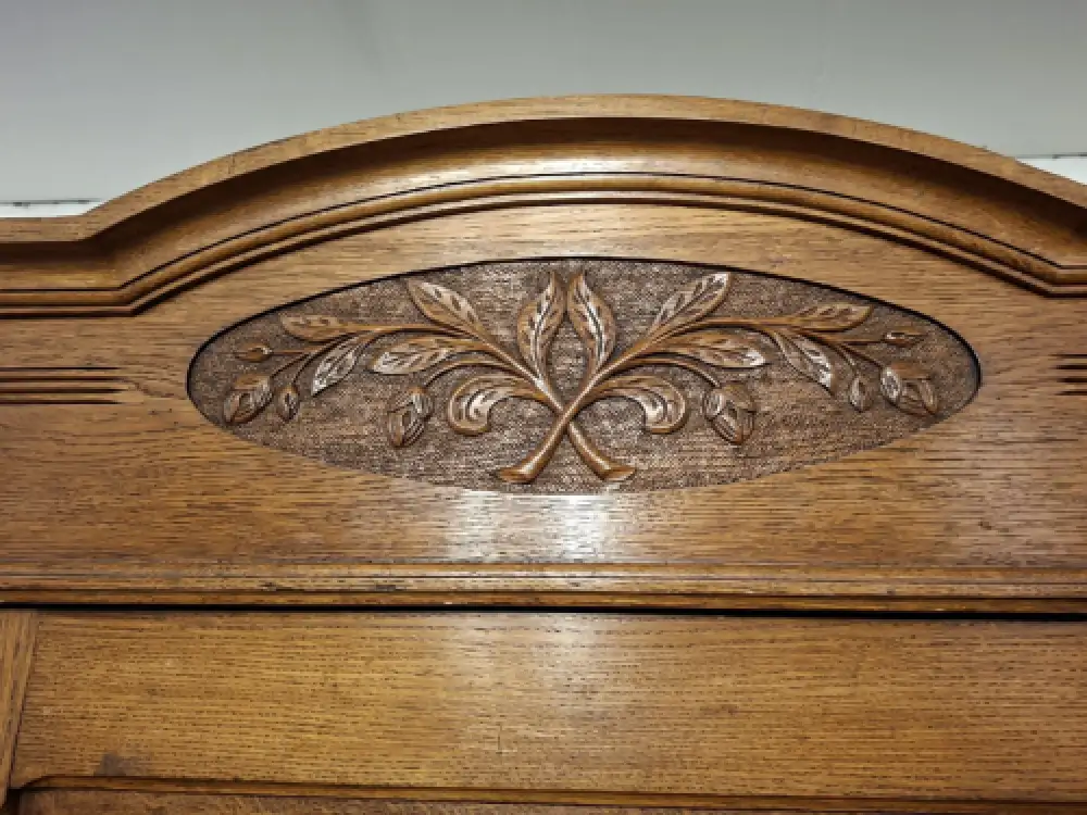 Wäscheschrank Kleiderschrank Schlafzimmer Antik in Eiche ca. 19 Jh. 9