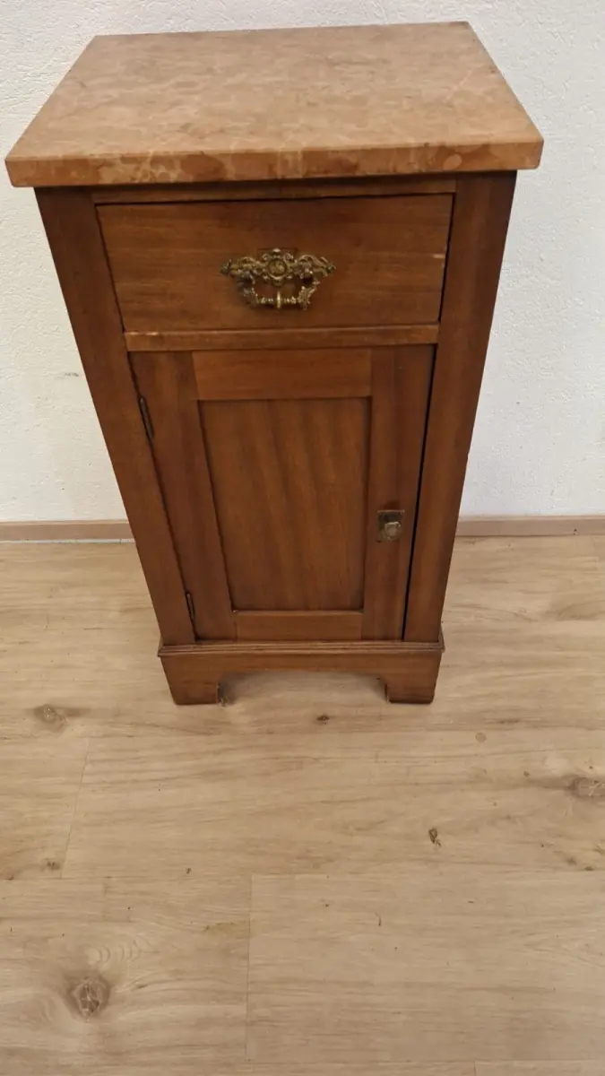 Antik Nachtschrank Frankreich Konsole Marmor ca. 1900Jh. 6