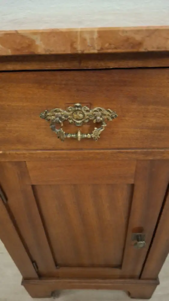 Antik Nachtschrank Frankreich Konsole Marmor ca. 1900Jh. 7