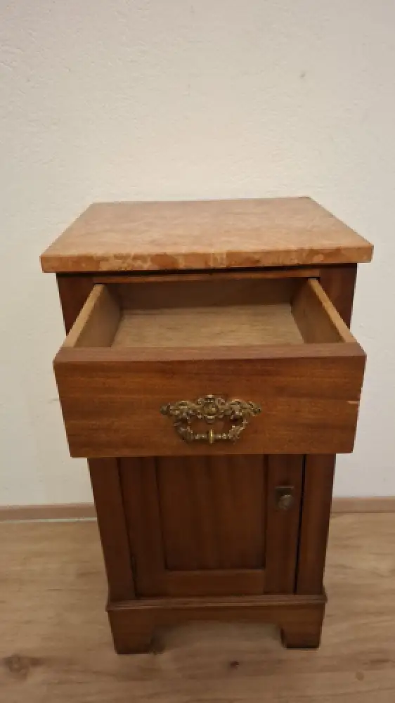 Antik Nachtschrank Frankreich Konsole Marmor ca. 1900Jh. 9