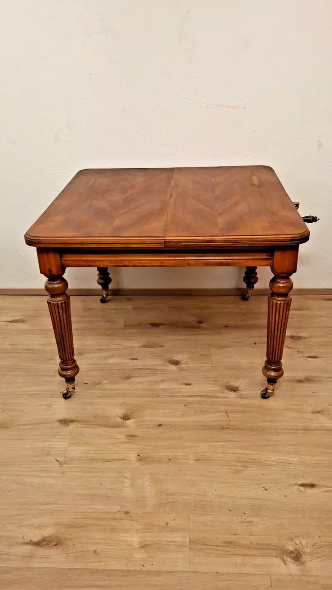 Esstisch   Auszugstisch mit Kurbelmechanismus, England Antik 1930 2