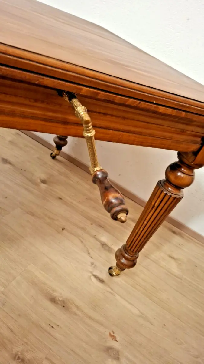 Esstisch   Auszugstisch mit Kurbelmechanismus, England Antik 1930 3