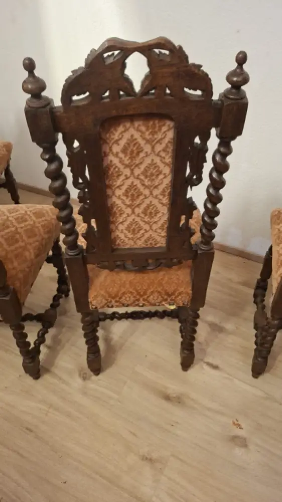 4  Esszimmerstühle Set Jagdstühle   Küchenstühle Gründer  Antik ca. 1900 Jh. 15