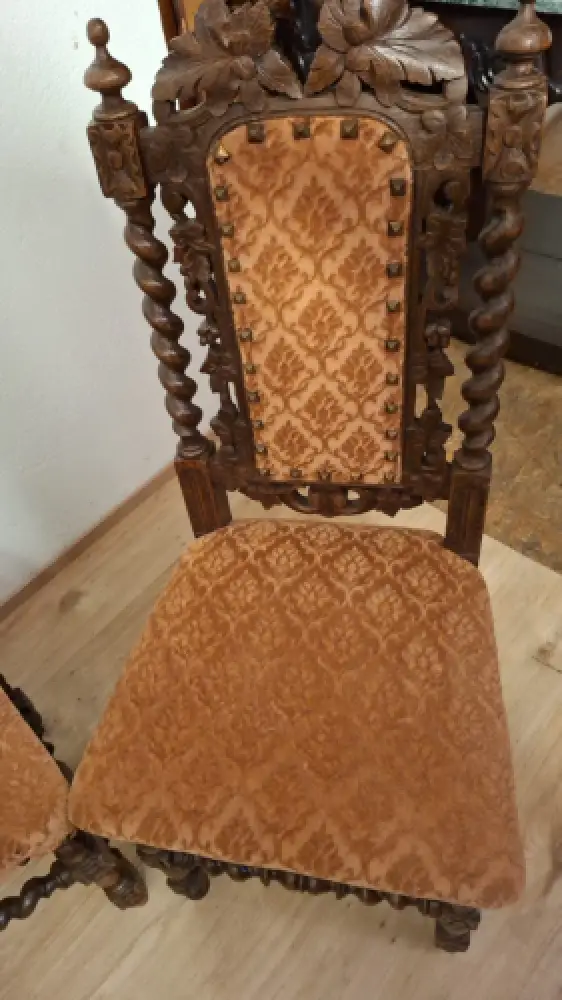 4  Esszimmerstühle Set Jagdstühle   Küchenstühle Gründer  Antik ca. 1900 Jh. 4