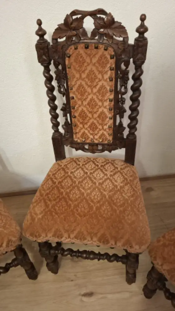 4  Esszimmerstühle Set Jagdstühle   Küchenstühle Gründer  Antik ca. 1900 Jh. 5