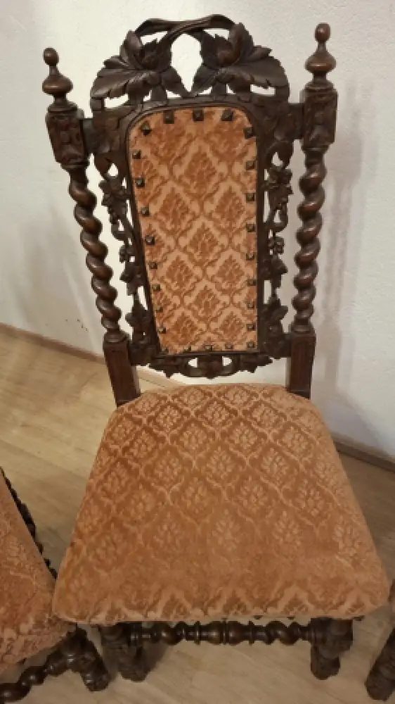 4  Esszimmerstühle Set Jagdstühle   Küchenstühle Gründer  Antik ca. 1900 Jh. 6