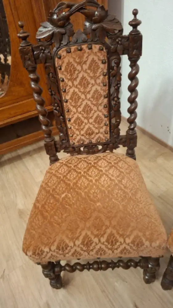 4  Esszimmerstühle Set Jagdstühle   Küchenstühle Gründer  Antik ca. 1900 Jh. 8