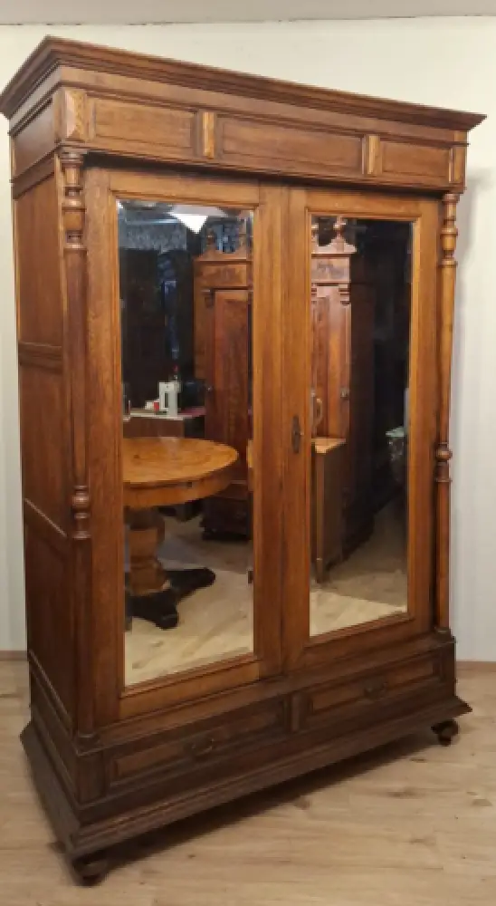 Wäscheschrank Kleiderschrank Schlafzimmer Antik ca. 19 Jh. 0