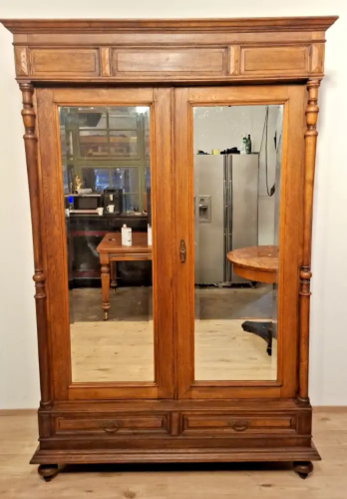 Wäscheschrank Kleiderschrank Schlafzimmer Antik ca. 19 Jh. 1