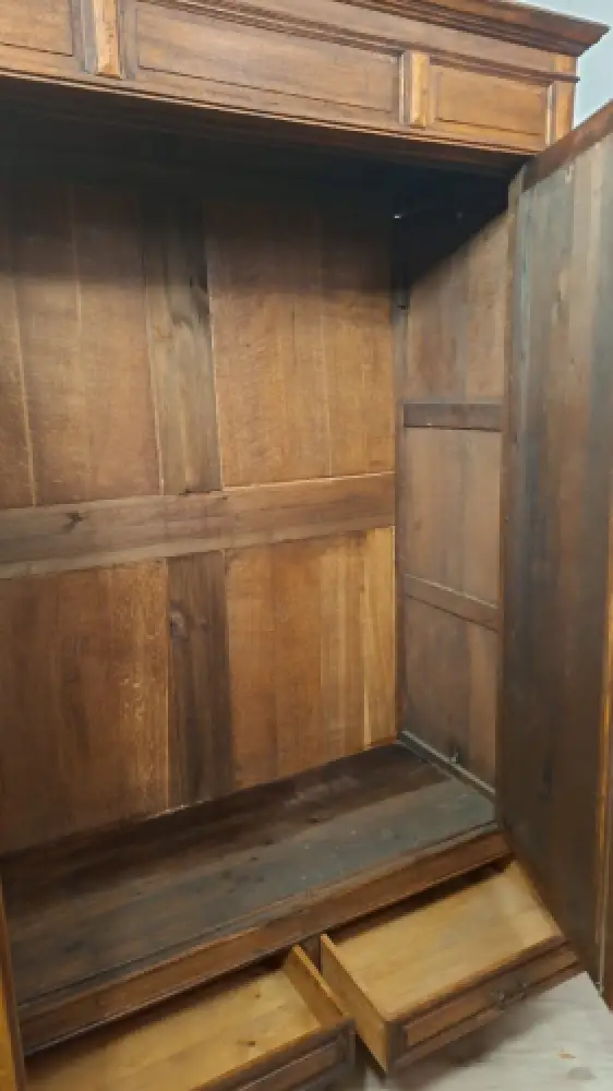 Wäscheschrank Kleiderschrank Schlafzimmer Antik ca. 19 Jh. 4