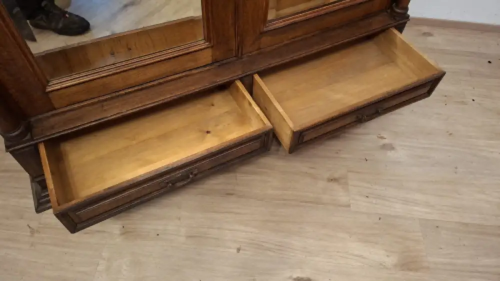 Wäscheschrank Kleiderschrank Schlafzimmer Antik ca. 19 Jh. 6