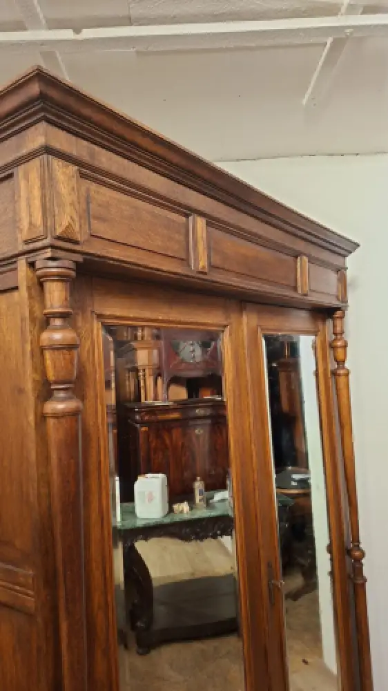 Wäscheschrank Kleiderschrank Schlafzimmer Antik ca. 19 Jh. 8