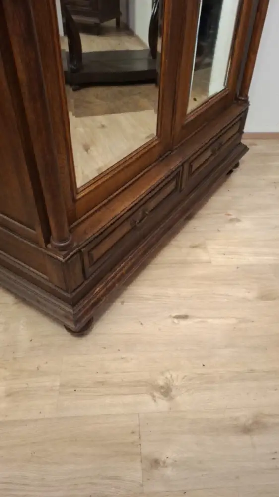 Wäscheschrank Kleiderschrank Schlafzimmer Antik ca. 19 Jh. 9