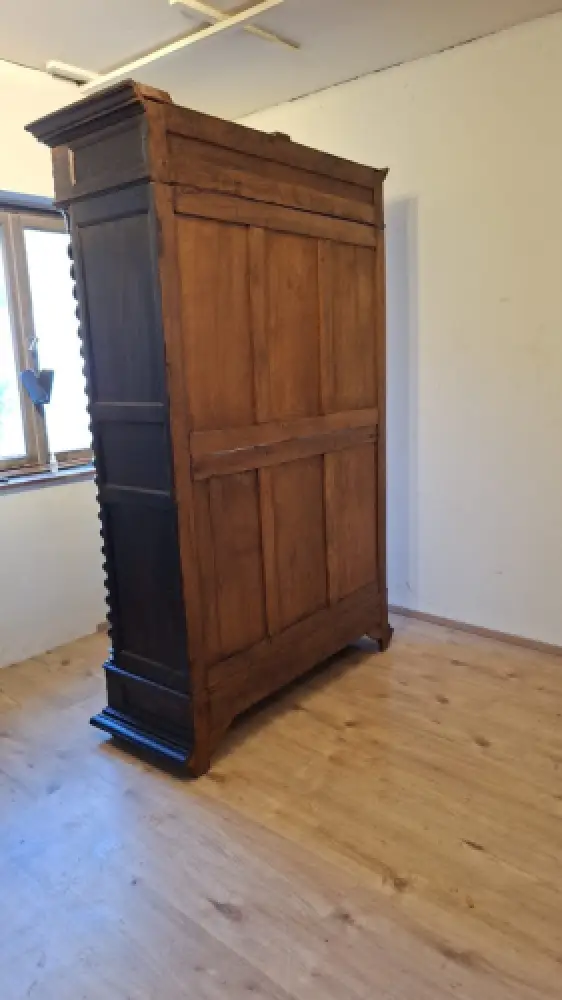 Bücherschrank Vitrine Bibolotheksschrank Antik Jagdstil ca 1900 13