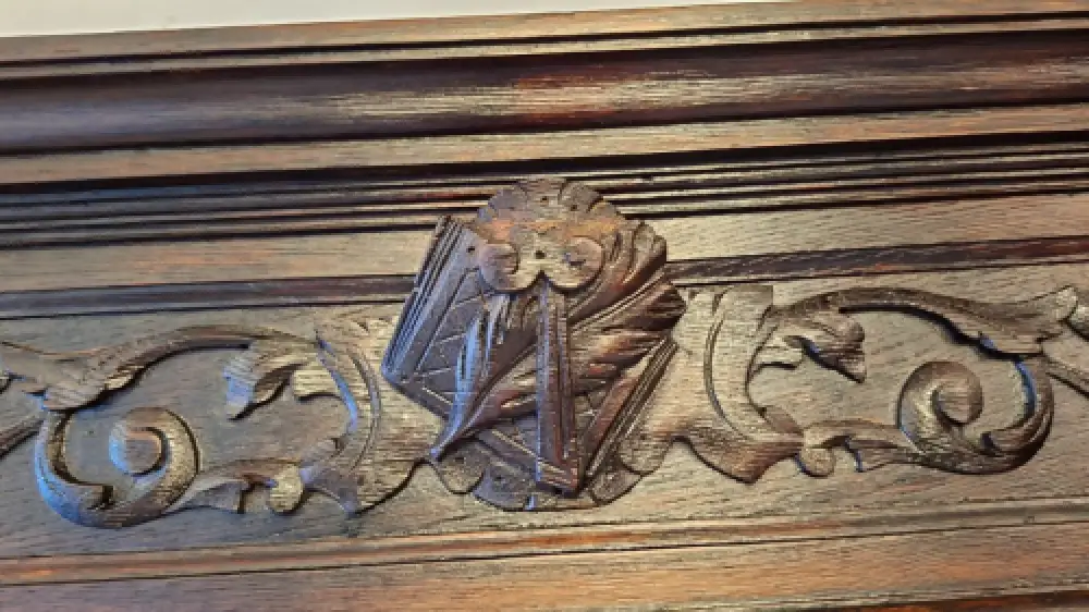 Bücherschrank Vitrine Bibolotheksschrank Antik Jagdstil ca 1900 5