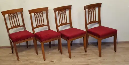 Antik 4  Esszimmerstühle Biedermeier Stil Küchenstühle Stühle  ca. 1920Jh.