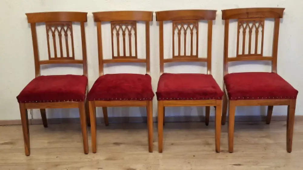 Antik 4  Esszimmerstühle Biedermeier Stil Küchenstühle Stühle  ca. 1920Jh. 1