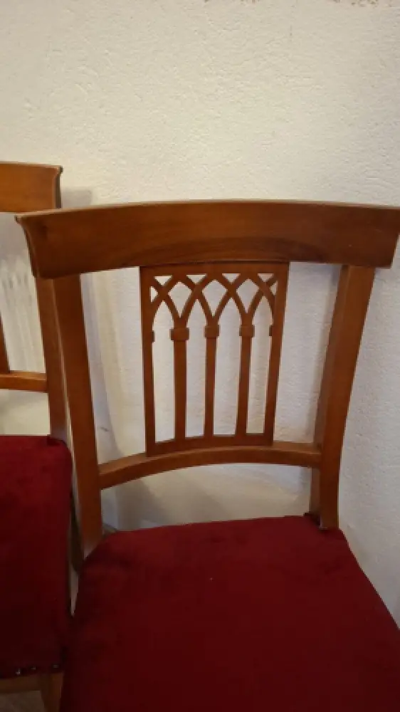 Antik 4  Esszimmerstühle Biedermeier Stil Küchenstühle Stühle  ca. 1920Jh. 12