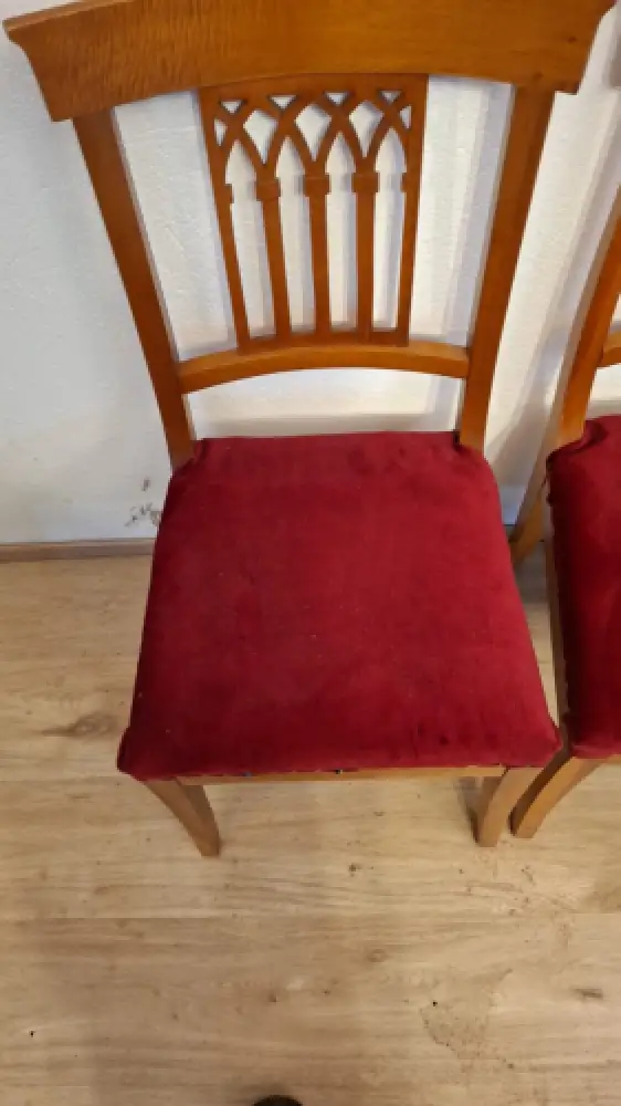 Antik 4  Esszimmerstühle Biedermeier Stil Küchenstühle Stühle  ca. 1920Jh. 9