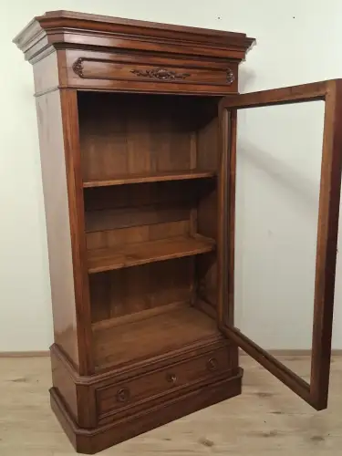 Vitrine Bibolotheksschrank Bücherschrank Antik ca. 1870 Jh. Louis Philipp