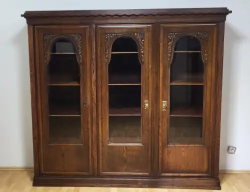 Bücherschrank Vitrine Bibolotheksschrank Antik ca 1910