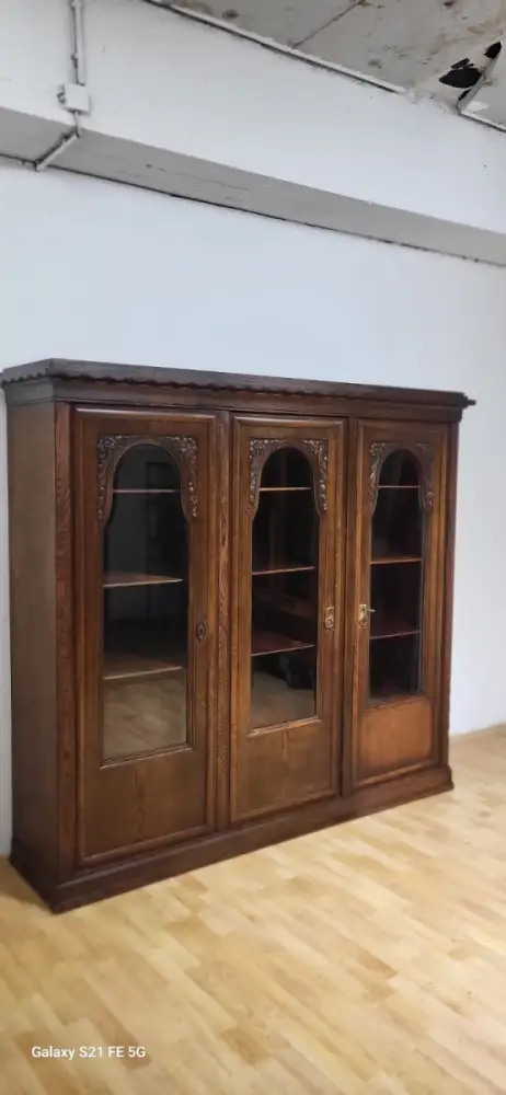 Bücherschrank Vitrine Bibolotheksschrank Antik ca 1910 18