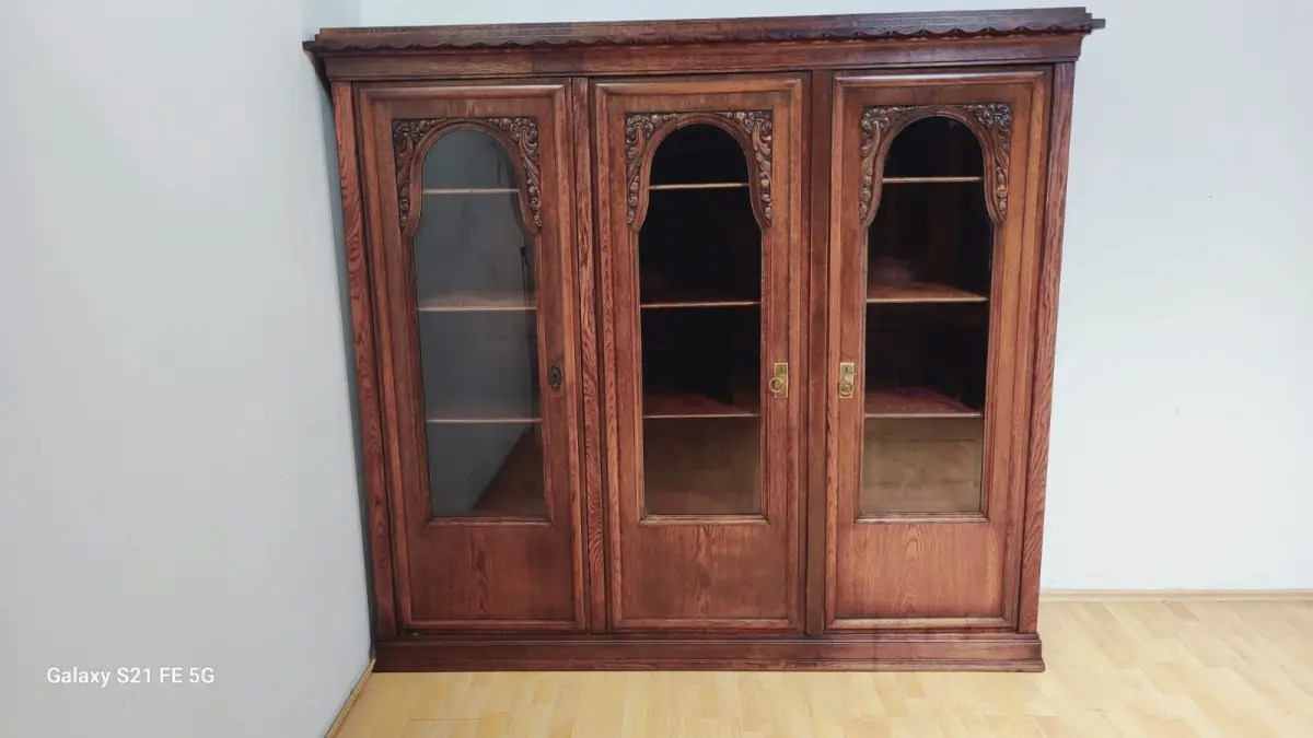 Bücherschrank Vitrine Bibolotheksschrank Antik ca 1910 20