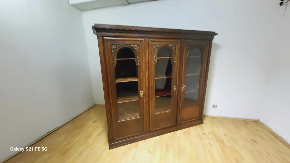 Bücherschrank Vitrine Bibolotheksschrank Antik ca 1910 6