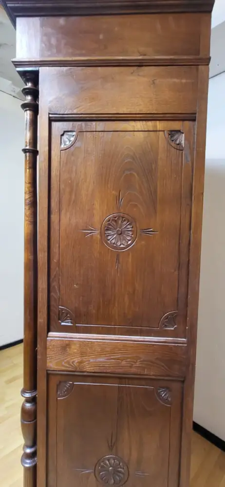 Vitrine Bibolotheksschrank Bücherschrank Herrenzimmer  Antik ca. 1900 Jh. 11