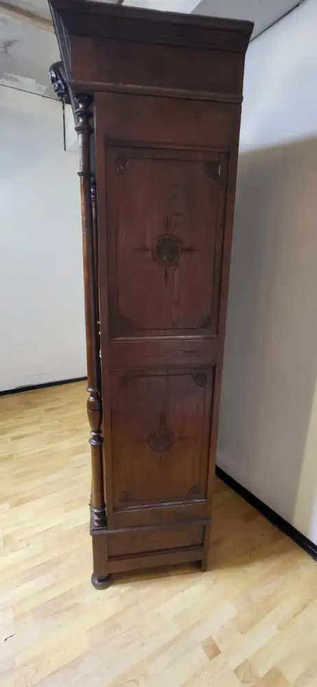 Vitrine Bibolotheksschrank Bücherschrank Herrenzimmer  Antik ca. 1900 Jh. 14