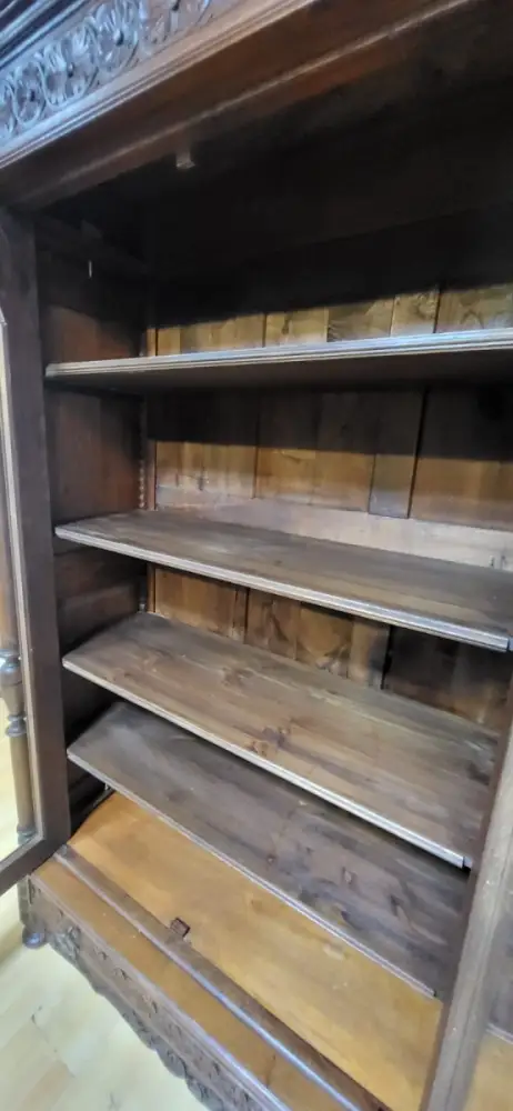 Vitrine Bibolotheksschrank Bücherschrank Herrenzimmer  Antik ca. 1900 Jh. 4