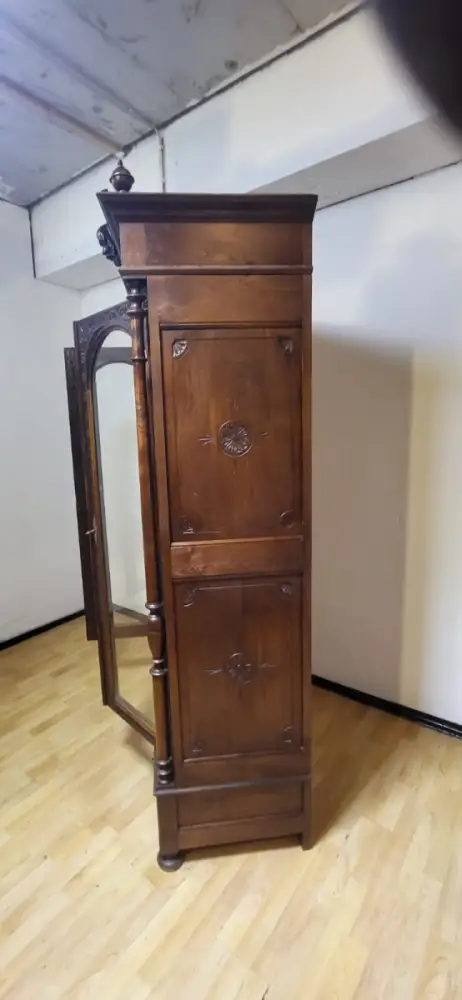 Vitrine Bibolotheksschrank Bücherschrank Herrenzimmer  Antik ca. 1900 Jh. 5