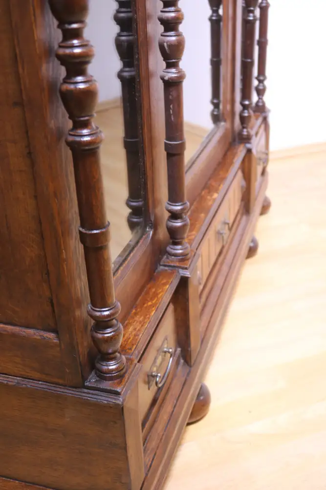 Bücherschrank Vitrine Wohnzimmer Anrichte Antik um 1900 10