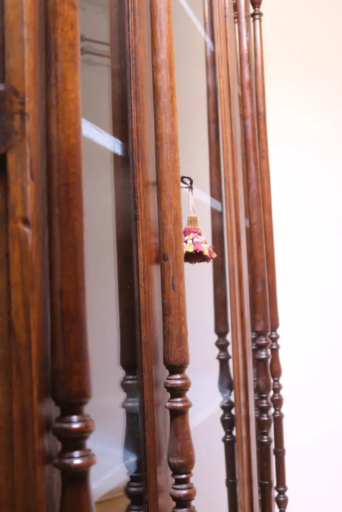 Bücherschrank Vitrine Wohnzimmer Anrichte Antik um 1900 11