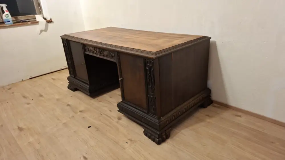 Antik  Schreibtisch Herrenzimmer ca.  1930 12