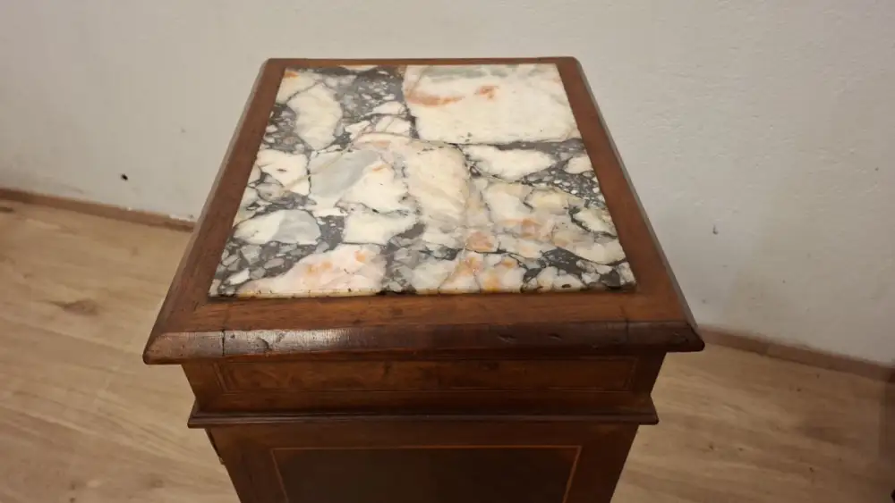 Antik 2 Nachtschränke  Frankreich Marmor ca. 1900Jh. 11