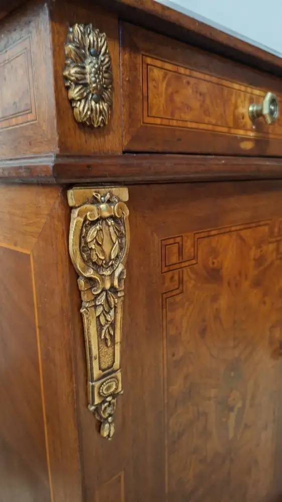 Antik 2 Nachtschränke  Frankreich Marmor ca. 1900Jh. 16