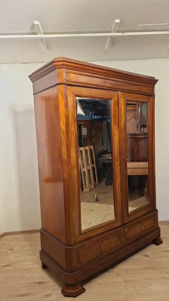 Kleiderschrank Schlafzimmerschrank Wäscheschrank  Antik ca. 19 Jh. 5