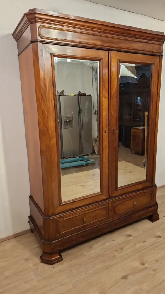 Kleiderschrank Schlafzimmerschrank Wäscheschrank  Antik ca. 19 Jh. 6