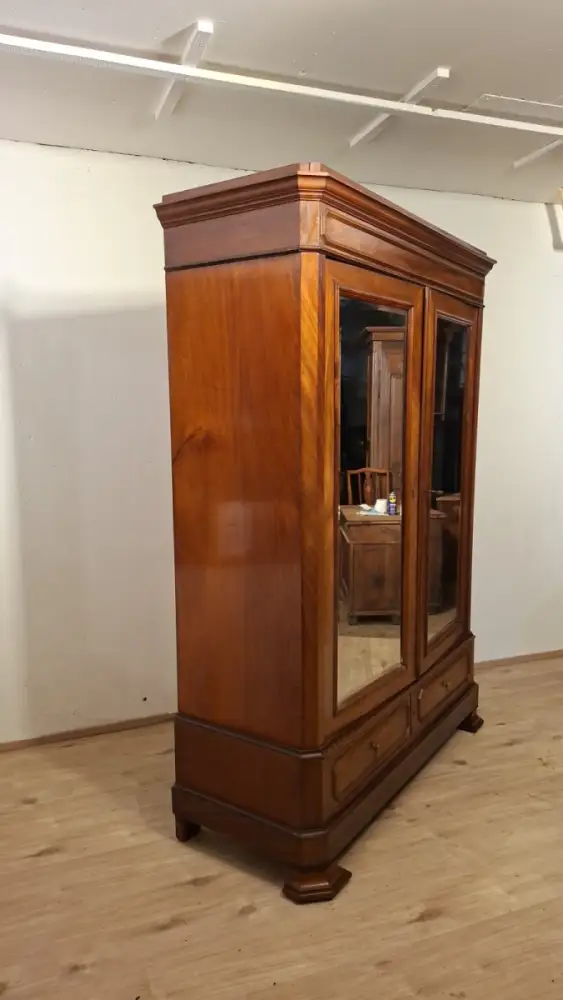 Kleiderschrank Schlafzimmerschrank Wäscheschrank  Antik ca. 19 Jh. 8