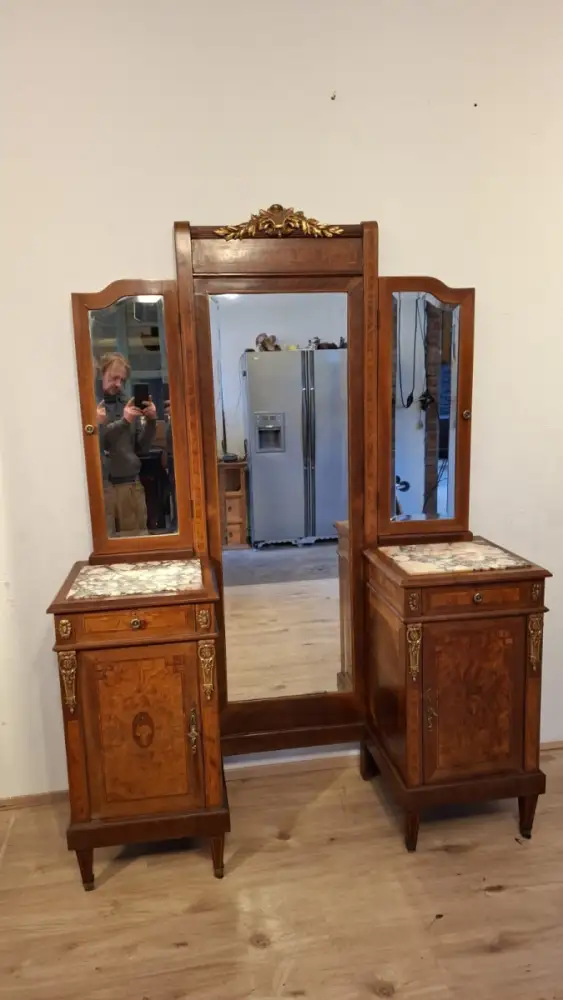 Antik  Spiegelkommode Louis Seize  Stil. ca. 1900  Jh. 7